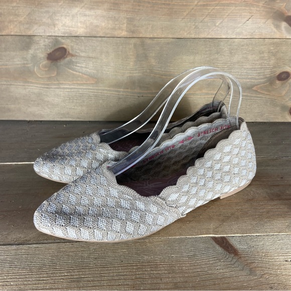 skechers cleo honeycomb Womens size 8.5 shoes brown slip on comfort flats - Picture 1 of 9